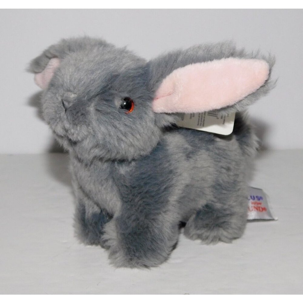 Telus Gund Gray Bunny Rabbit Spokescritter 5" Plush stuffed New with Tag NWT